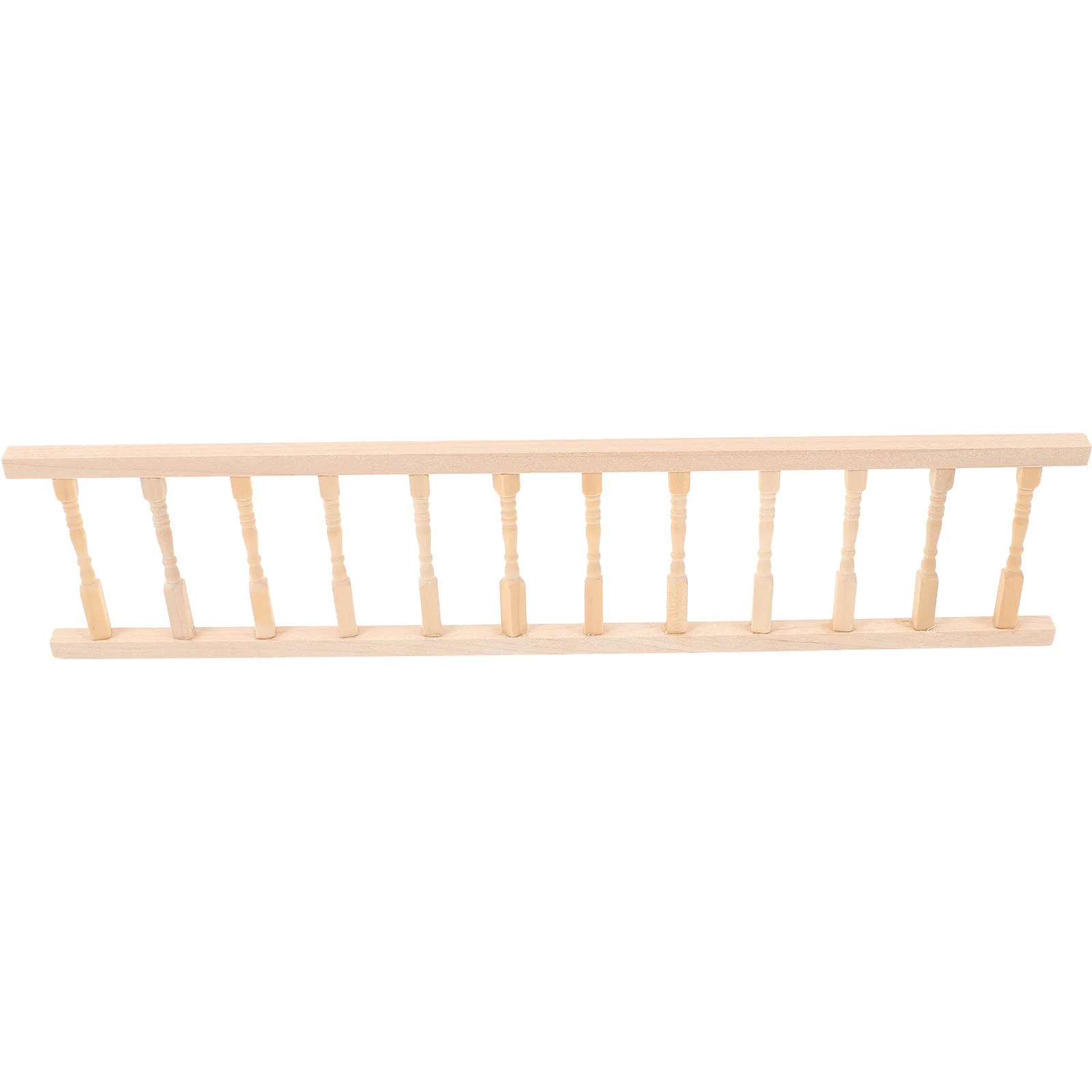 

30.5x7.5cm Wooden Miniature Fence Handrail 1:12 Scale Mini House Furniture Elegant Wooden Fence for Miniature DIY House