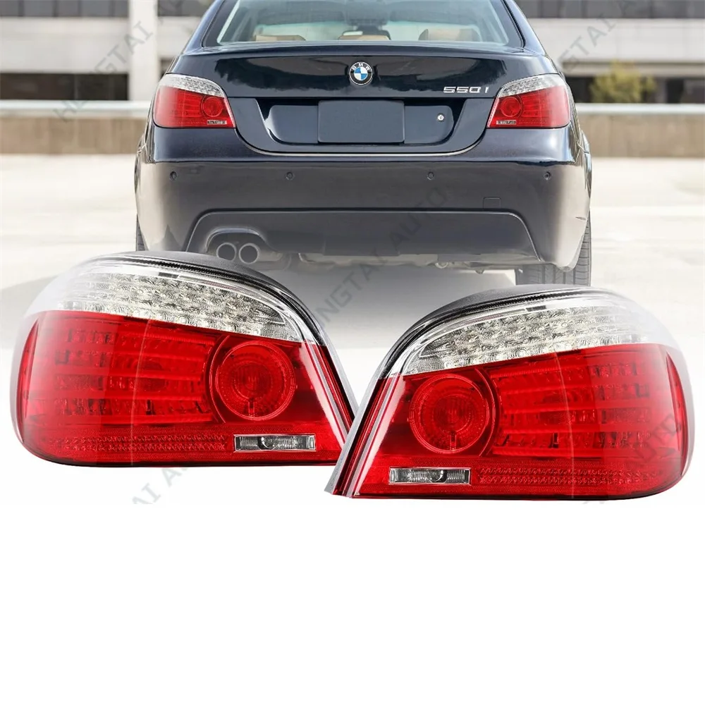 Pair LED Taillights For BMW E60 5 Series M5 525i 530i 535i 2003-2010 Sedan Tail Light Taillamp Rear Lamp Brake Fog Turn Signal