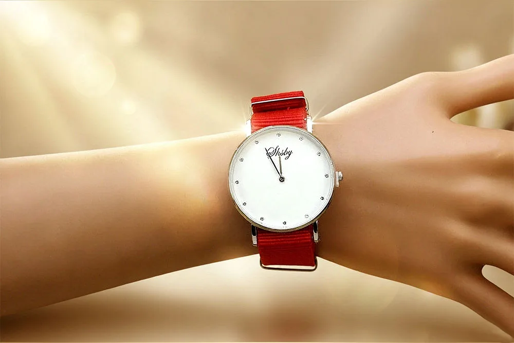 Large Face Black Case Watch Army Green Nylon Strap Minimalist Quartz Wristwatch Simple Casual Ladies Gift Unisex Student Watch