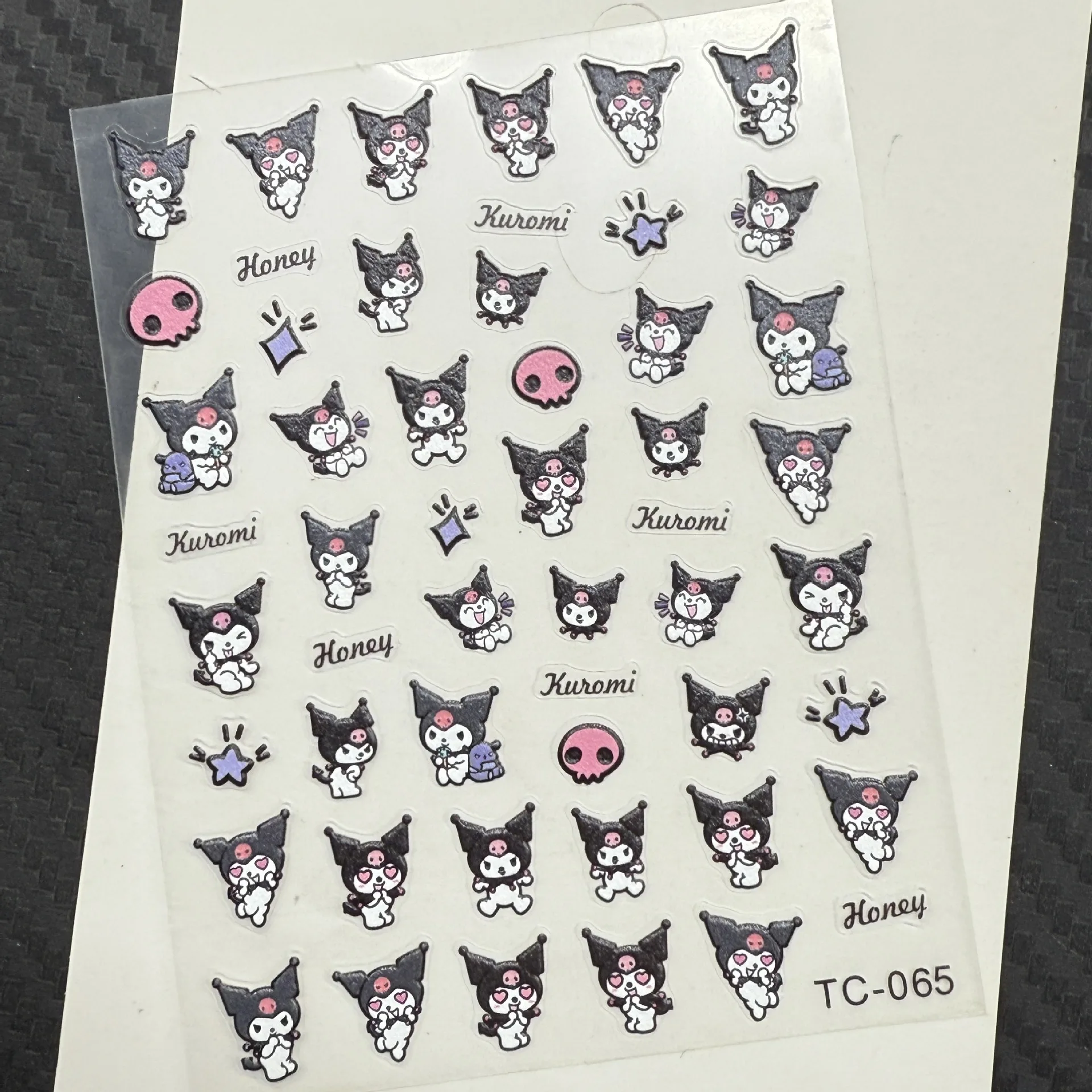 1-шт-5d-объемные-наклейки-для-ногтей-y2k-kuromi-водостойкие-в-мультяшном-темном-стиле-для-маникюра-своими-руками-аксессуары-для-девочек