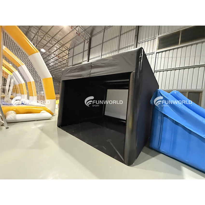 أسود نفخ خيمة الغولف ضرب خليج محاكاة الشاشة الضميمة للبيع #3