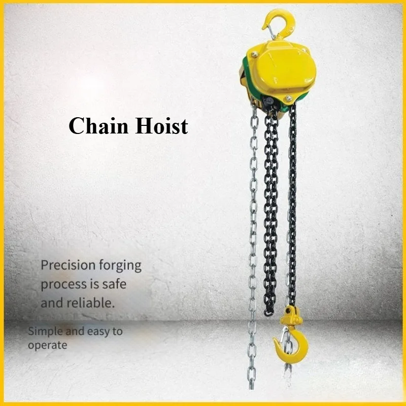 HS-C Triangle Manual Lifting Hoist Hand Pull Chain Block Double Pawl Brake Portable Hand Chain Hoist Heavy Load Industrial