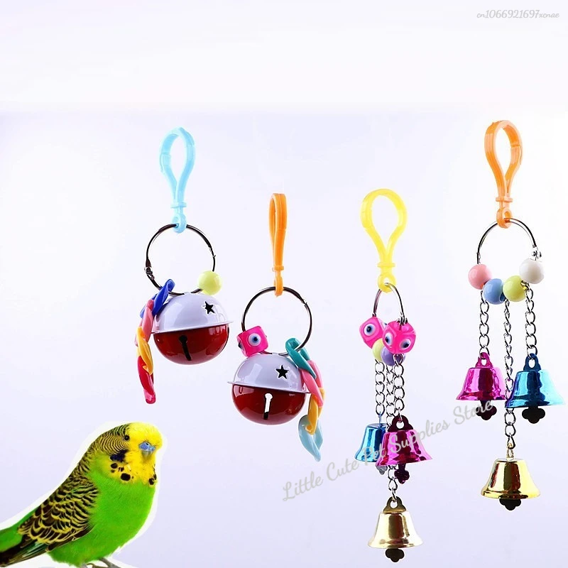 Pack Bird Toy Cage Bird Accessories Wood Parrot Toys Bird Toy Swing Suspension Bridge Ball Cage Bells Pet Supplies Set