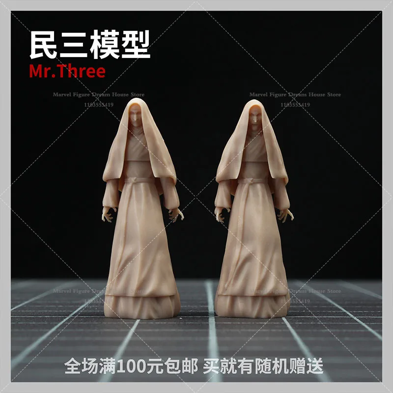 1/64 1/43 Scale Miniature Scene Dolls Un-panited White Figure Mini Model Ghost Nun Peak-combat Vengeance Goddess Awakened