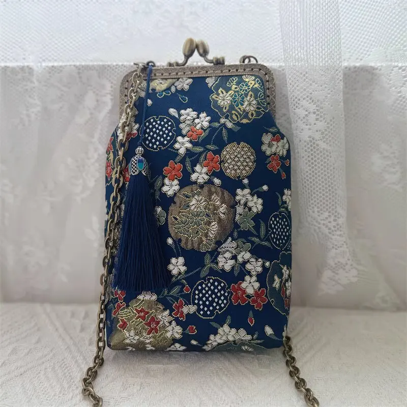 2025 แฟชั่นจีนแบบดั้งเดิมสไตล์Hanfuอุปกรณ์เสริมกระเป๋าโบราณCrossbodyกระเป๋าหญิงVINTAGEทุกวันพู่กระเป๋าทําด้วยมือW510