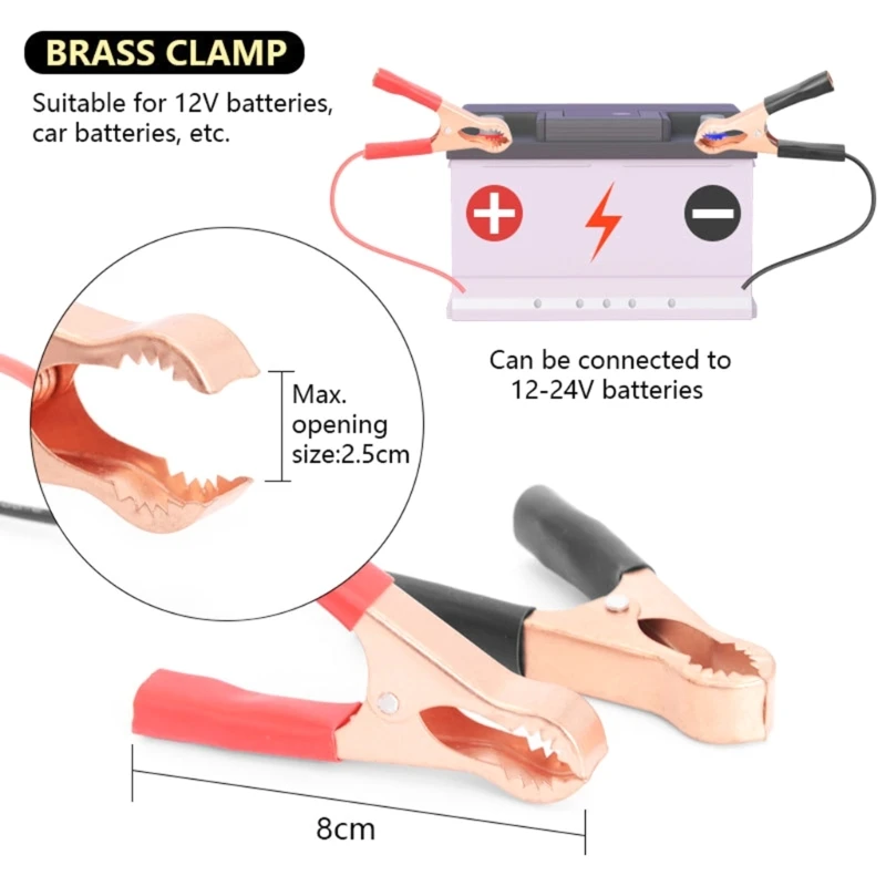 M6CF LCD Digital Electric Soldering Iron Internal Heating 12V Brass Solder Clamps