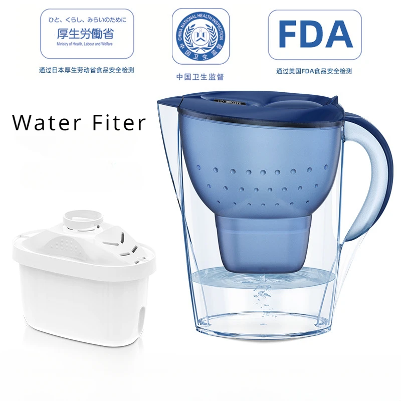 Purificador de agua para el hogar, filtro de carbón activado, hervidor de agua, 3,5 L