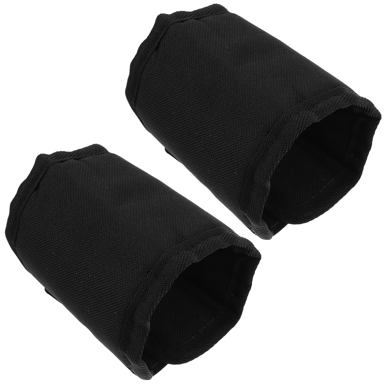 2pcs Horse Boots Wraps Black Oxford Cloth Durable Shock Absorption Breathable Fabric Protective Leggings For Jumping Activities