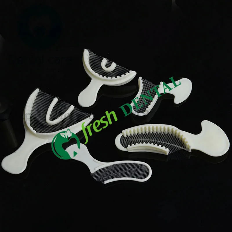 15PCS Dental Impression Tray Set with Net 3-in-1 Disposable Bite Registration Trays for Oral Health SL515