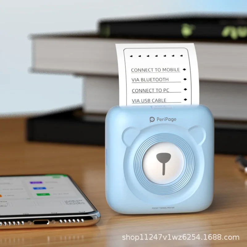 

Принтер для коррекции ошибок перипажа, мобильный Bluetooth, карманный мини-портативный термопринтер для этикеток