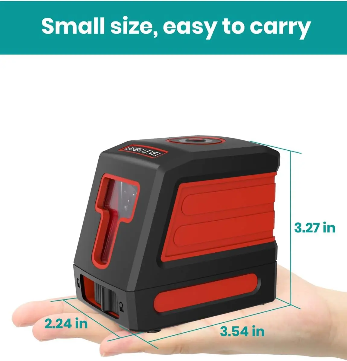 

BOAYAL Self Leveling Laser Level 15m Red Cross Line Beam 50Ft Rechargeable Measuring Tool for Picture Hanging