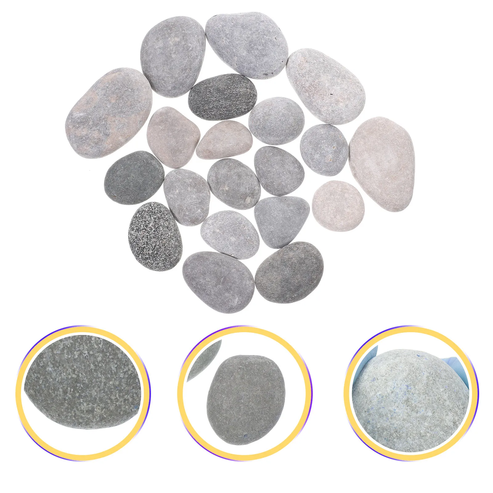 

15Pcs Painting Rocks DIY Smooth Stones Crafts Supplies Flat Stones for Drawing Art Painting Rocks for Crafting