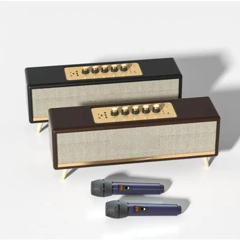 FOR D8 High Quality Wireless Speaker Home Theater 3D System with Two Microphone for Karaoke