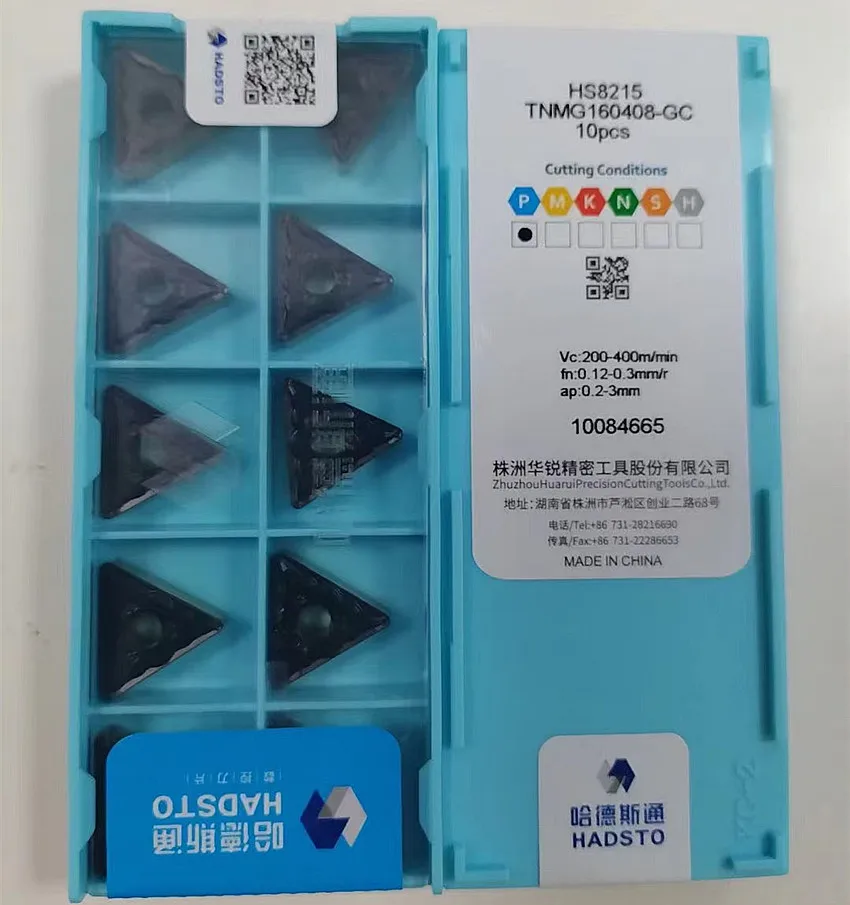 

10pcs TNMG160408-GC HS8215 TNMG160408-GC TNMG160408 TNMG332 HADSTO CNC carbide inserts Turning inserts For Steel P05-P20