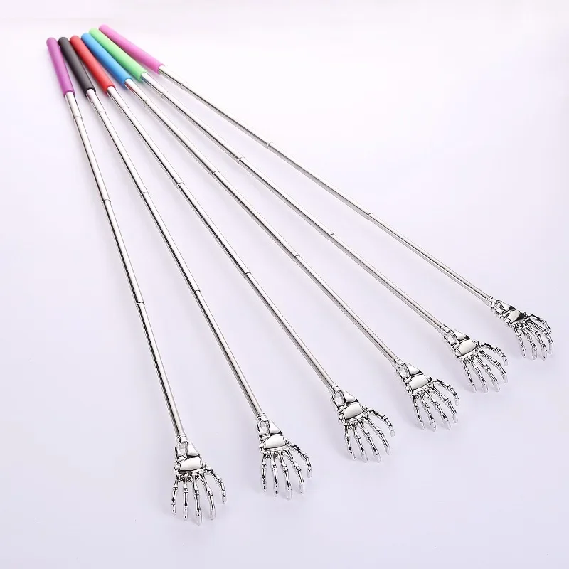 Stainless Steel Back Scratcher Telescopic Claw for Back Scraper Massage Relax Old People Tickle Products Massage Tools