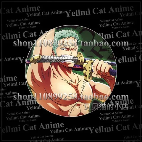 One Piece Pirate King Luffy Red Hair Shanks Hawk Eyes Mihawk Trafalgar Law Portgas Ace Sabo Badge Pendant Keychain Mirror F view 3