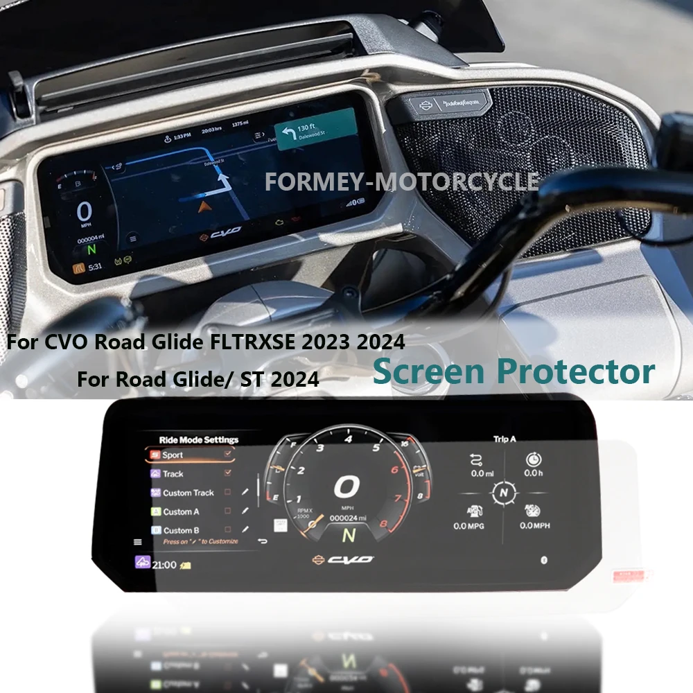 

Motorcycle 2PIC Film Scratch Instrument Protection Cluster Screen Sticker For Harley CVO Road Glide FLTRXSE Road Glide ST 2024