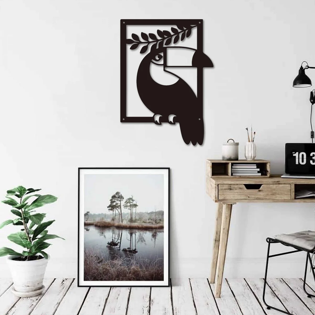 

1pc Toucan Metal Home Iron Art Toucan Tropical Tropical Decor Bird Art Bird Wall Art Metal Wall Decor Livingroom Decoration