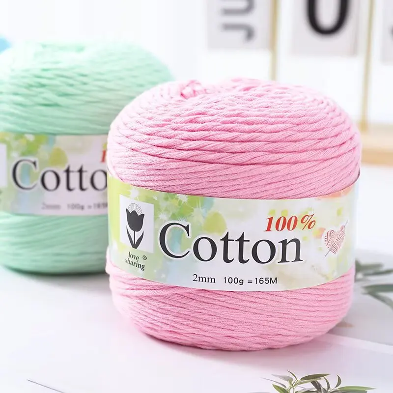 Hilo de Algodón Puro de 100g para Crochet, Hilo para Bebé Ultra Suave y Grueso para Tejer Suéteres, Bufandas, Manualidades DIY, Hilo Premium para Crochet a Mano