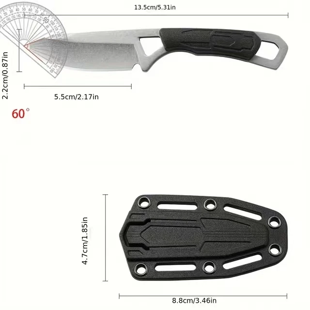 Men Fixed Knife D2 Blade Small Straight Jackknife Tactical Hunting Survival Bushcraft Knives Outdoor Hand Tools With Sheath