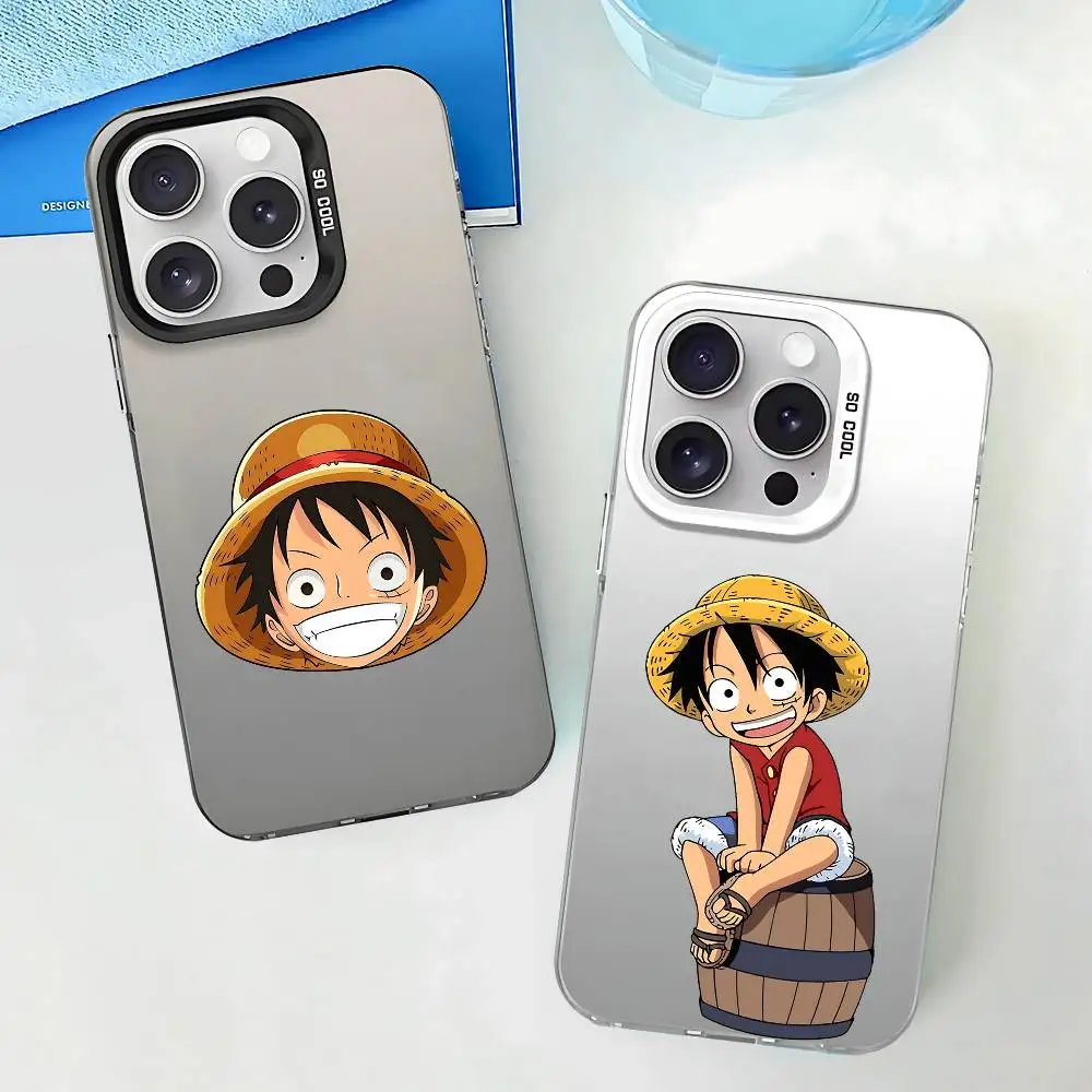 One Piece Luffy Phone Case For IPhone 17 16 15 14 13 12 11 Pro Max Plus Color Shockproof Back Silver Cover