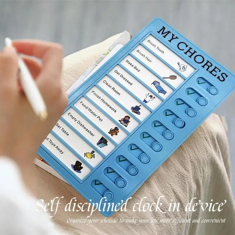 Chore Chart Chores Checklist Task Board Daily Chore Chart With Replacement Cardboard For Kids RV Daily Routine Refrigerator