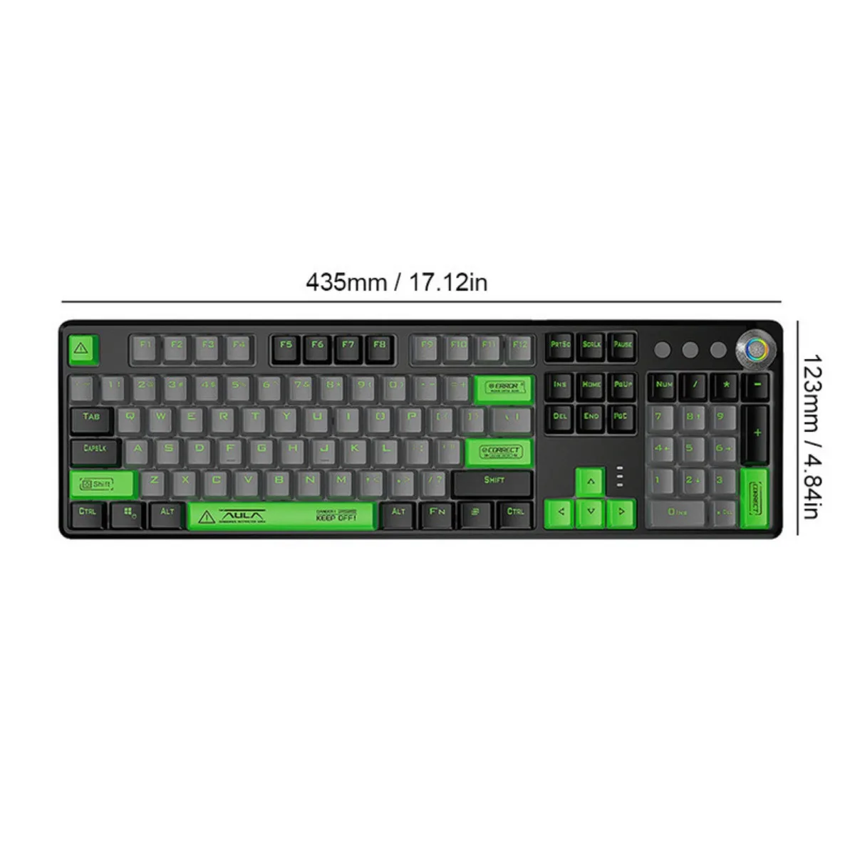 AULA F2088Pro Teclado mecánico retroiluminación RGB perilla multifuncional Esports teclado para juegos por cable accesorios de ordenador regalos