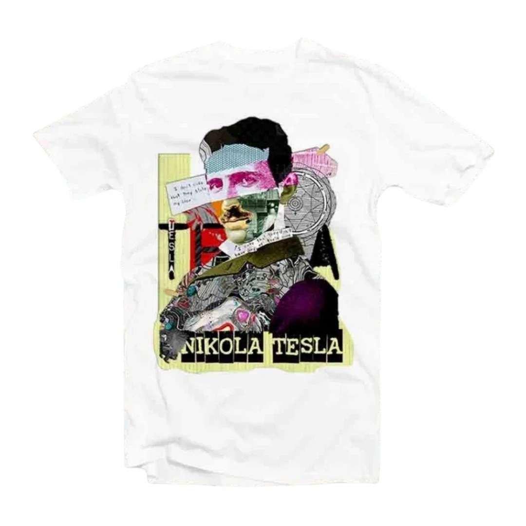 Nikola Tesla Magazine Poster Custom T Shirt Vintage Retro Cool Gift Mens Womens Unisex Cartoon Anime Top Tee