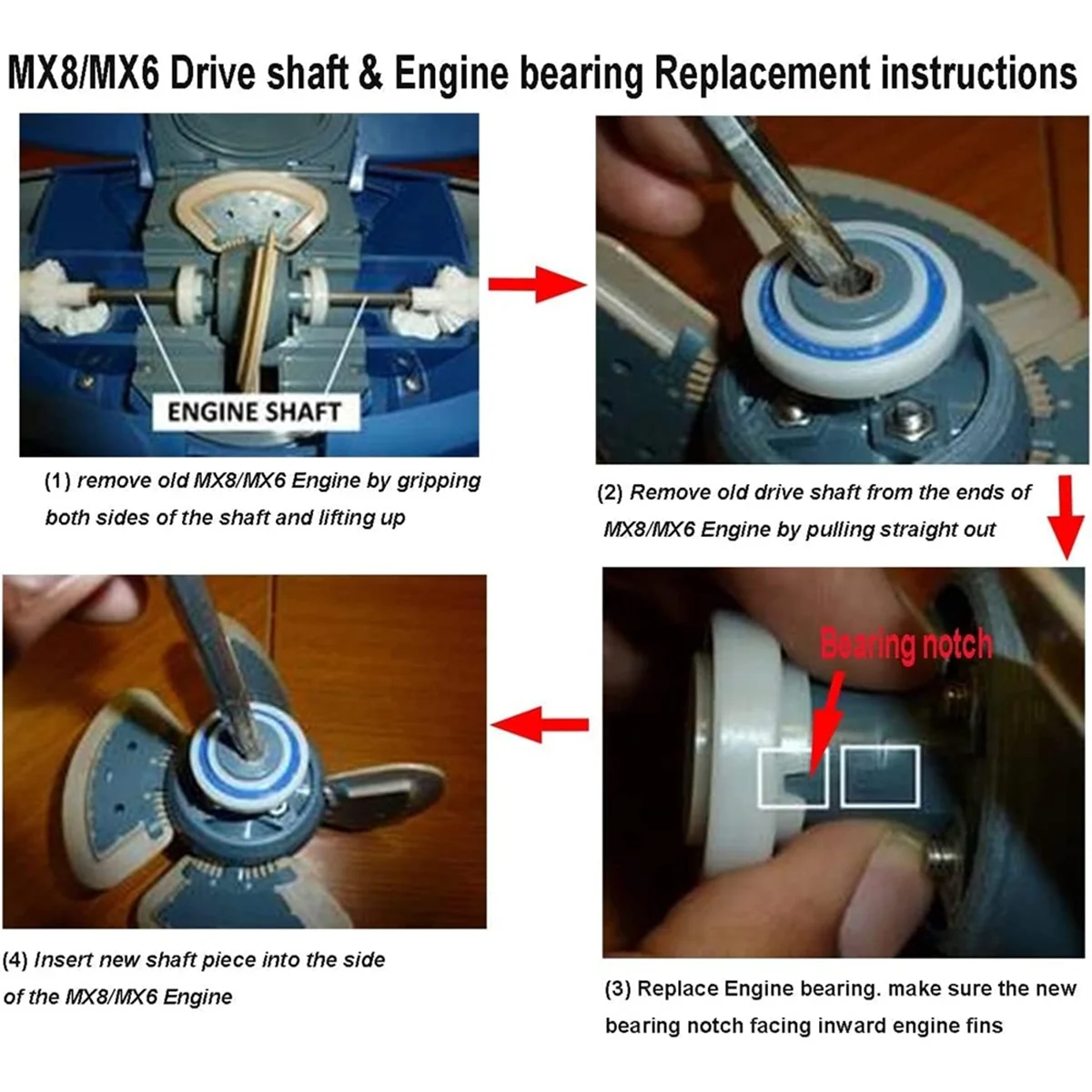 スイミングプールクリーナー用ホイールベアリング,トランスミッションシャフトに適合,干支r0525100,r0527000,mx6,mx8