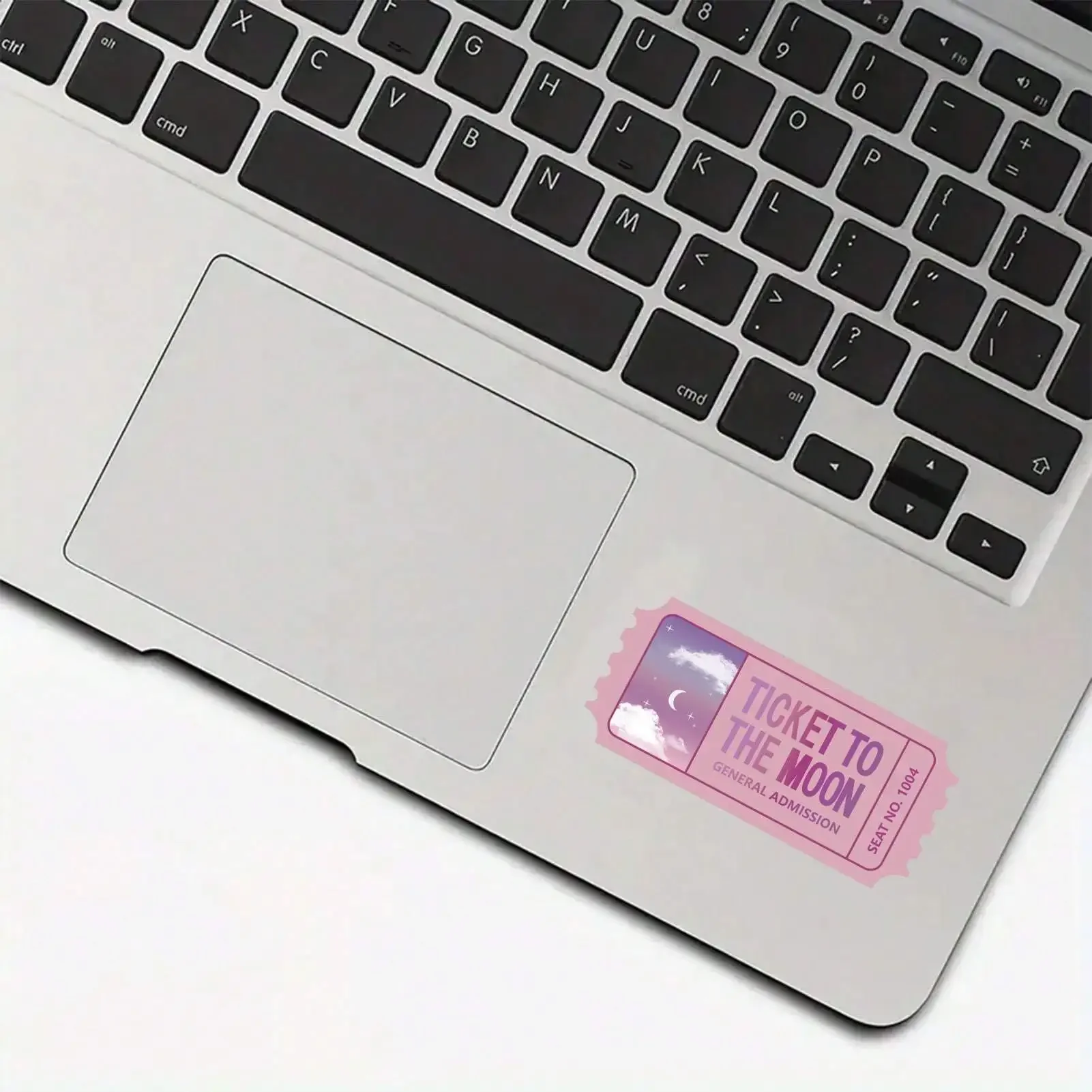 3Pcs Pink Moon Trip Ticket Stickers, Waterproof Decals for Bottle Laptop