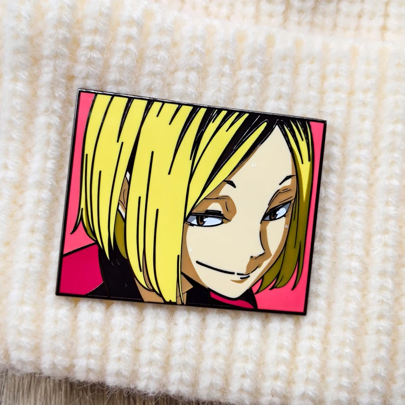 Japanese Anime Pin Badge On Backpack Cartoon Haikyuu Kozume Kenma Brooch Pins For Clothes Broche For Schoolbags Friends Gifts