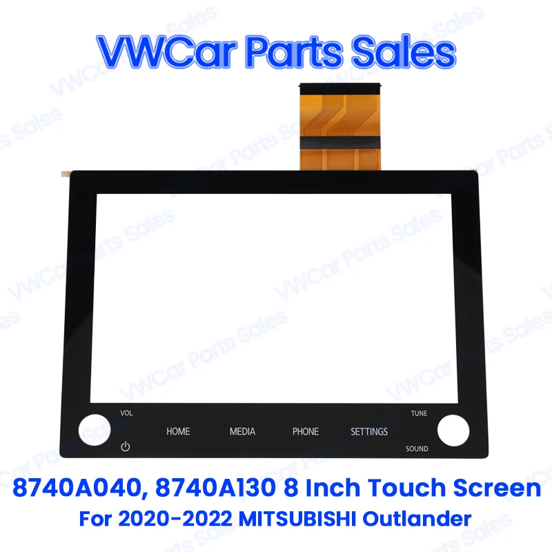 

For MITSUBISHI Outlander 2020- 2022 8Inch Touch Screen Digitizer 8740A130 8740A040 Car Radio DVD Player GPS Navigation