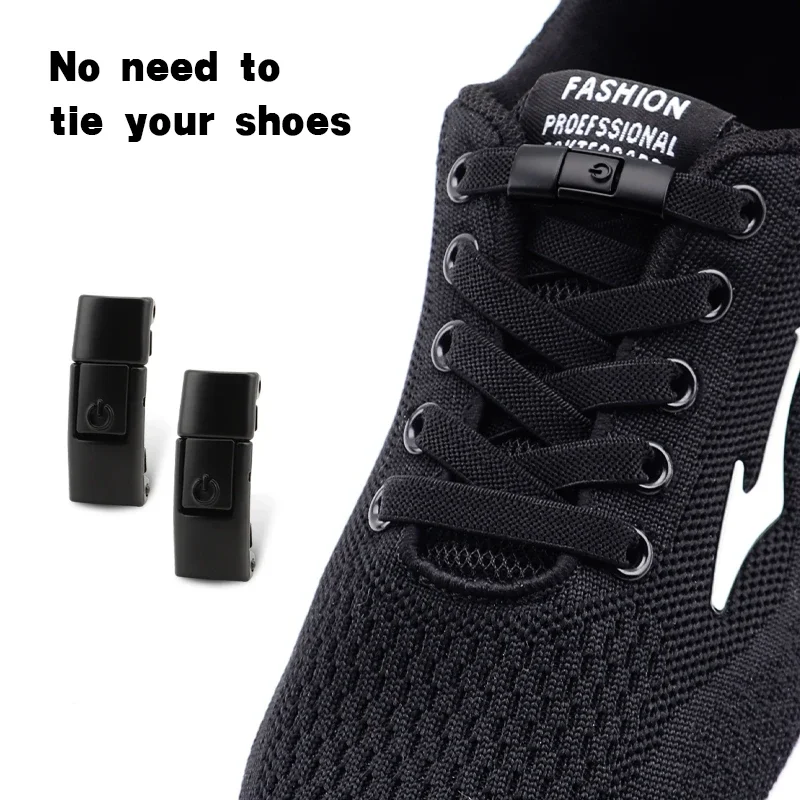 

No Tie Shoe Laces Kids Outdoor Sports Shoelaces Without Ties Elastic Laces Sneakers Adult Unisex Wide Shoelace Shoe Accessorie