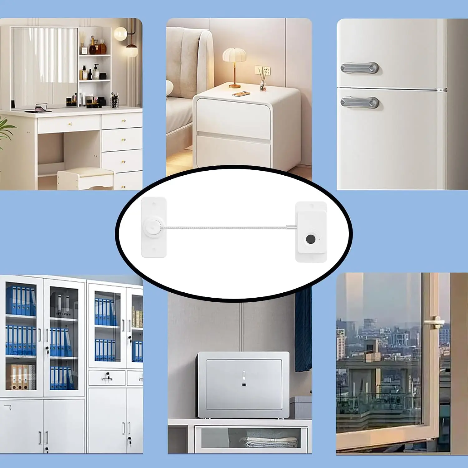 Child Safety Lock with Fingerprint Unlock, Easy-to-Use and Secure for Home, Office, Perfect for Cabinets,Drawers,Liquor,Cupboard