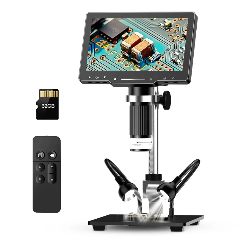 2026 Microlong LP070 4K Digital Microscope 48MP HD LCD Screen 1080P Video 1500X Magnification Compatible With PC/TV