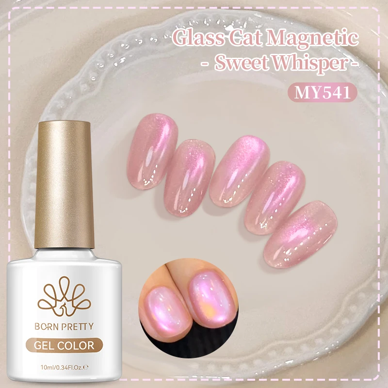 BORN PRETTY 10ml Rosa Glas Katzen-Magnetgel Nude Semi-Permanenter Magnet Soak-Off UV-Gel Nagellack Maniküre Nagelzubehör – Detail 7