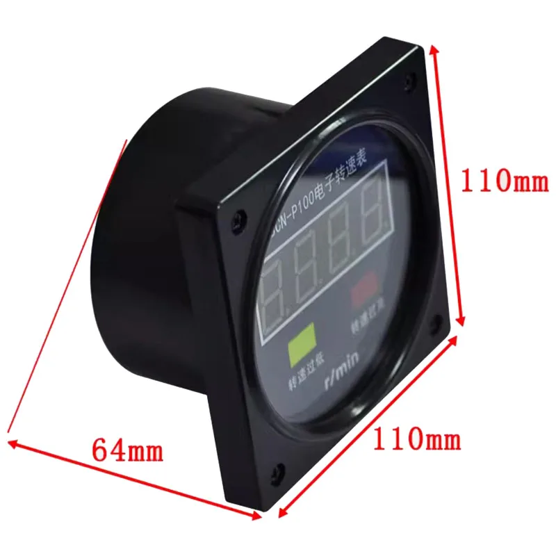 Hall Effect Engine Motor Speed Sensor Tachometer Display Controller Speed Alarm (12-24V)
