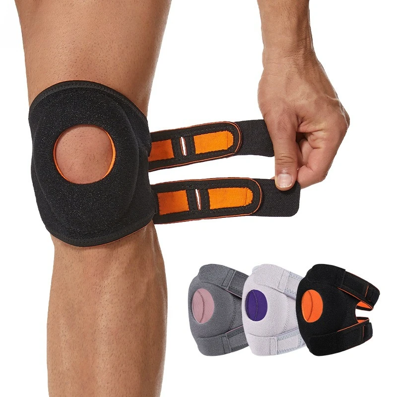 Men's Meniscus Silicone Shock-Absorbing Knee Brace with Patella Protection, Two Levels, Bidirectionally Adjustable