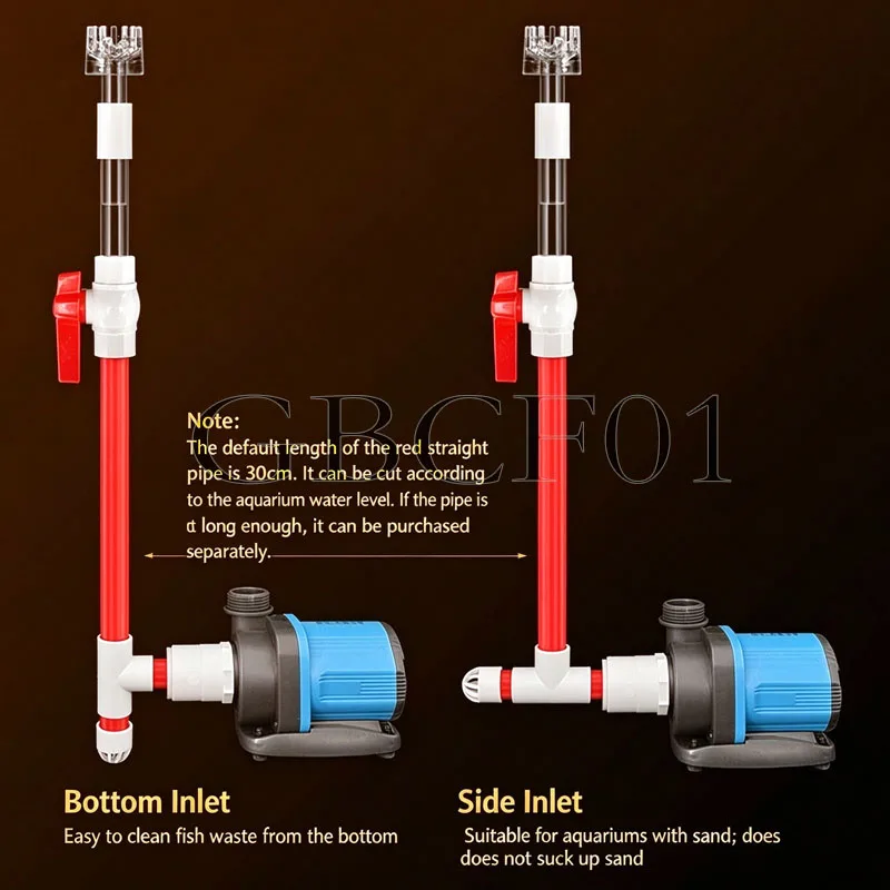 Fish Tank Ultra Thin Siphon Backpack Water Pipe Fitting Accessories Kit Anti Overflow Upper Lower Water Pipe Filter Complete Set