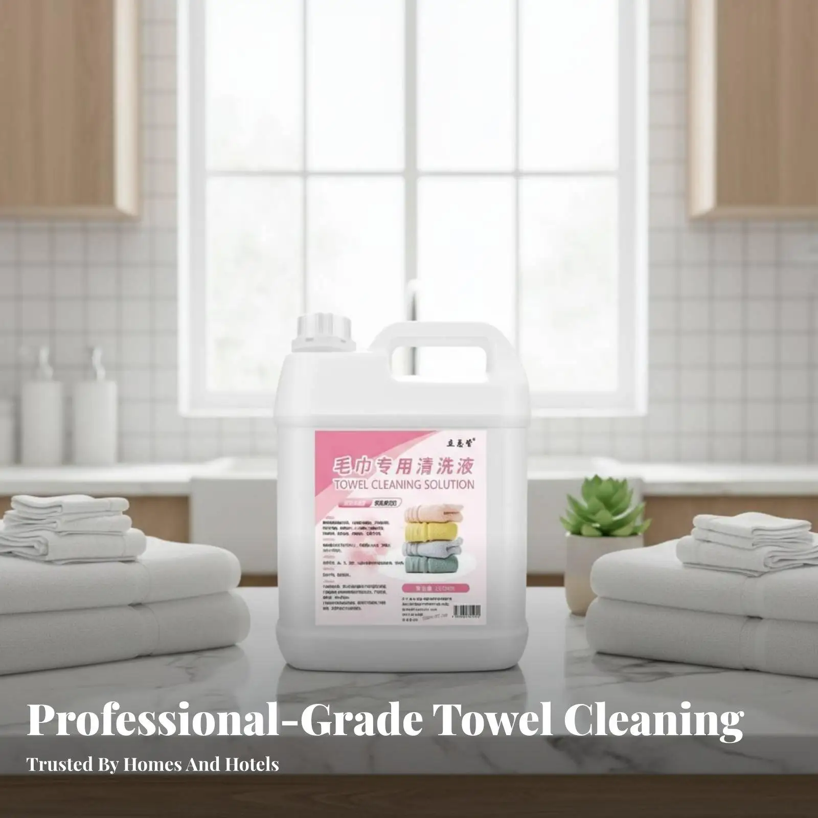 Anti Yellowing Towel Cleaner Fluid Whitens Brightens Laundry Detergent for Home Bathroom Hand Towels Commercial Use