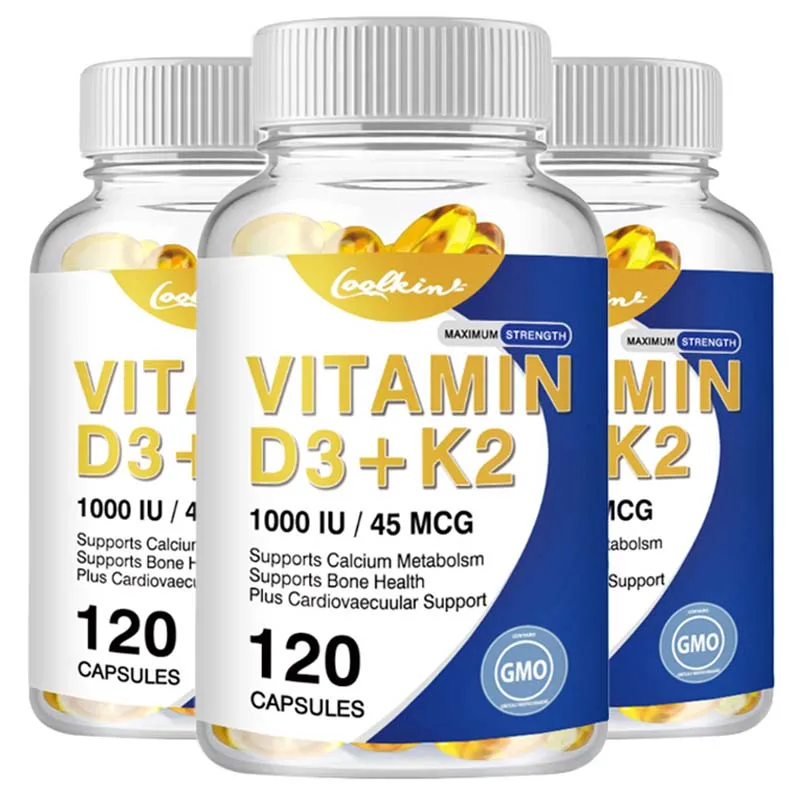 

Vitamin K2 (MK7) with D3 Supplement - Nerve,Muscle,Heart,Bone and Dental Health,Promotes Calcium Absorption