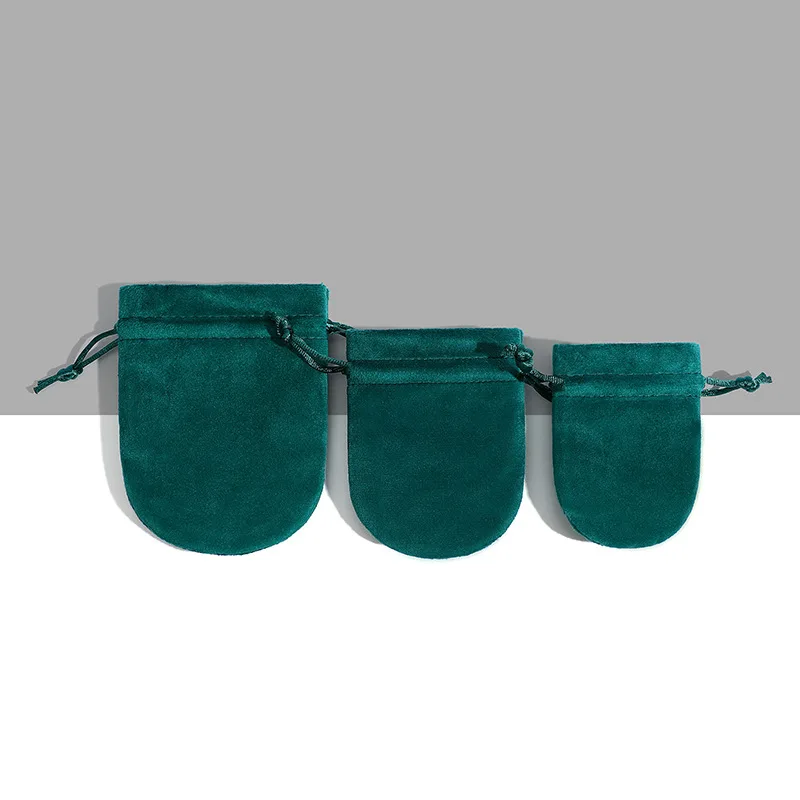 10pcs Velvet Drawstring Bag Sets Luxury Round Jewelry Storage Bags Earring Bracelet Necklace Packaging Pouch Promotion Wholesale