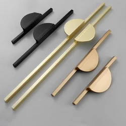 Modern Simple Half Round Gold Round Counter Cabinet Door Drawer Handle Furniture Handle Kitchen Cabinet Door Handle Hardware