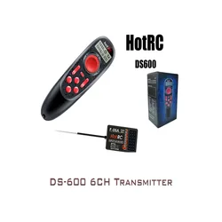 HOTRC DS-600 DS600 CH 2.4GHz FHSS Radio System Transmitter Remote Controller PWM GFSK 6CH F-06A Receiver For RC Boat