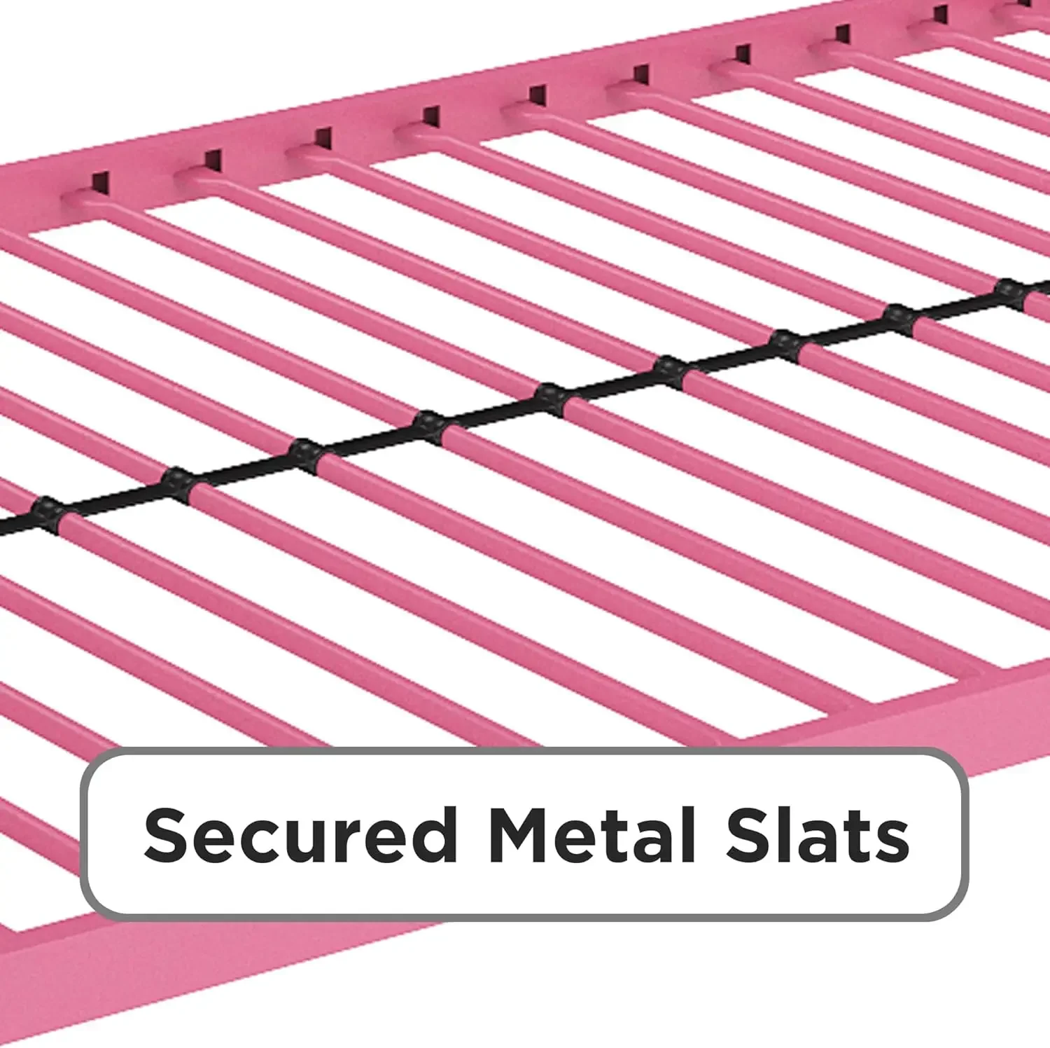 เตียงเด็กTwin Metal Loftเตียง 78 "L x 51" W x 50 "Hสไตล์โมเดิร์นบันไดGuardrails Slatวัสดุที่ทนทานโลหะสีชมพู