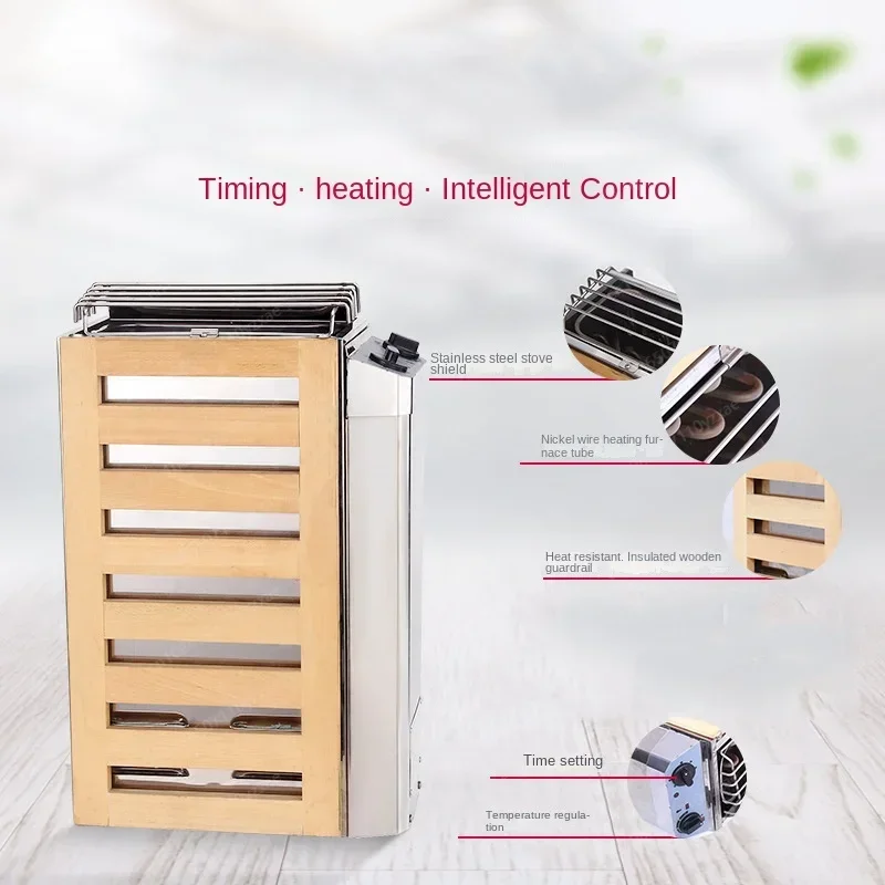 Home Sauna Heater, 304 Stainless Steel Steam Generator with Inner/Outer Control for Mini Sauna Room
