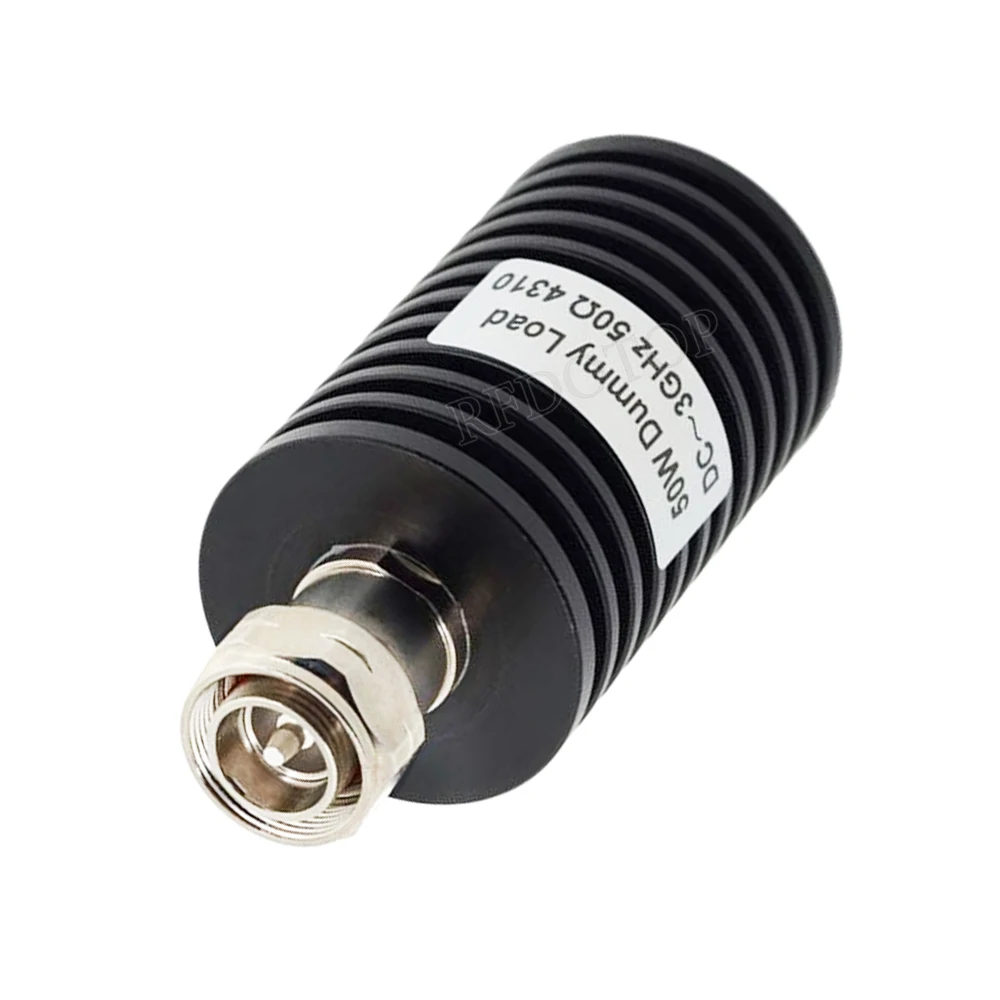 50W 4.3-10 Male RF Coaxial Termination Dummy Load 3Ghz/4Ghz SWR＜1.2 50 Ohm Connector Socket Brass Straight Coaxial RF Adapters