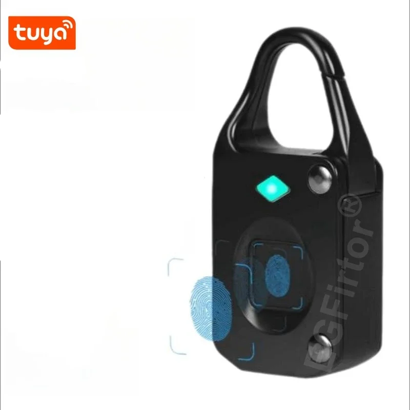 Tuya Bluetooth Mini Fingerprint Smart Padlock Keyless Anti-theft Luggage Case Lock For Gym Backpack Battery Padlock