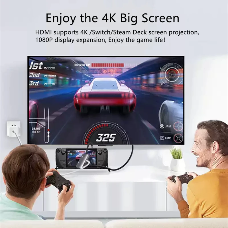 스팀 데크 4K 어댑터 비디오 컨버터 다기능 비디오 독 어댑터, 모바일 PC 스팀용