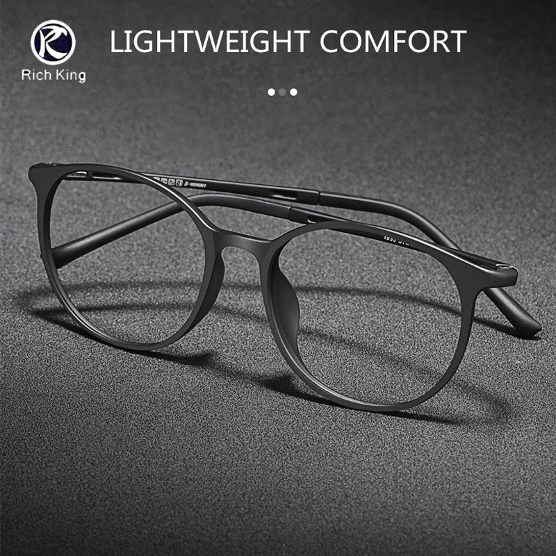 

Ultralight Titanium Tr90 Anti-Blue Ray Reading Men Women Vintage Round Frame Computer Optical Prescription Glasses Diopter 1.0